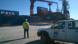 A picture of a maritime expert in Gabes port. The expert works for All Seas, a Ships agent in Tunisia.